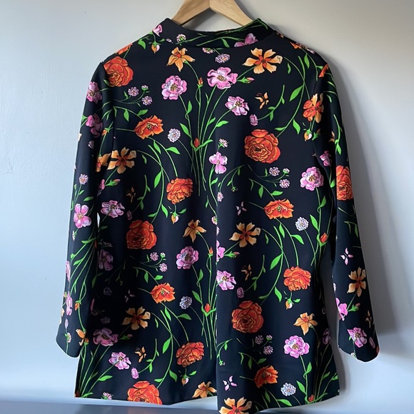 Vintage 80s Floral retro Flowy Babydoll Blouse - Picture 3 of 13